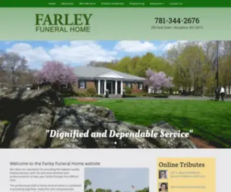 Farleyfh.com(FARLEY FUNERAL HOME of Stoughton) Screenshot