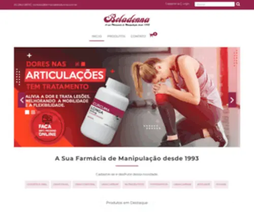 Farmaciabeladonna.com.br(Farmacia de Manipulação) Screenshot