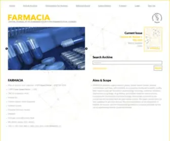 Farmaciajournal.com(The official journal of the Romanian Society of Pharmaceutical Sciences) Screenshot