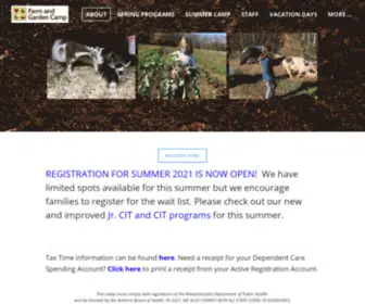 Farmandgardencamp.org(Farm and Garden Camp at Hampshire College) Screenshot