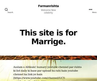 Farmanrishta.com(Welcome New celebrity) Screenshot