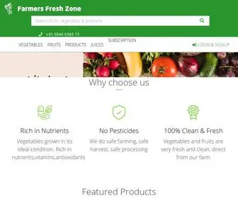 Farmersfz.com(An online market for fresh vegetables) Screenshot