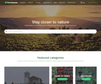 FarmGuests.com(Agritourism platform) Screenshot