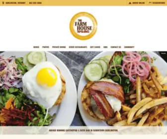 Farmhousetg.com(Burlington, Vermont Restaurant) Screenshot