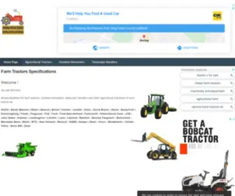 Farmtractorspecs.com(Specs of agricultural machinery) Screenshot