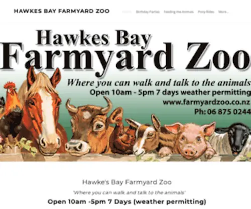 Farmyardzoo.co.nz(Hawkes Bay) Screenshot