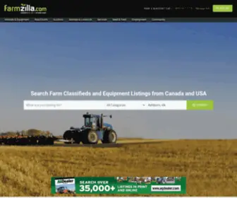 FarmZilla.com(Farm and agricultural classified listings) Screenshot