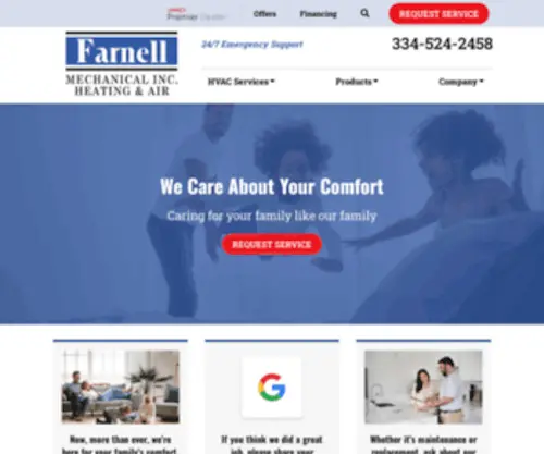 Farnellac.net(HVAC Service & Repair in Auburn and Opelika) Screenshot