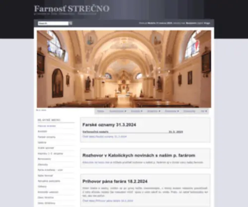 Farnost-Strecno.sk(Farnosť Strečno) Screenshot