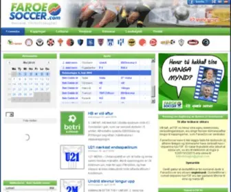 Faroesoccer.com(Føroyskt) Screenshot