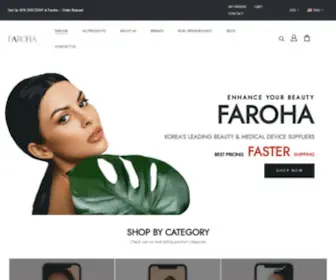 Faroha.com(Medical Aesthetics Products Suppliers) Screenshot