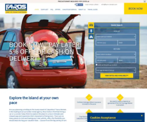 Faros-Rentals.gr(Book Online) Screenshot