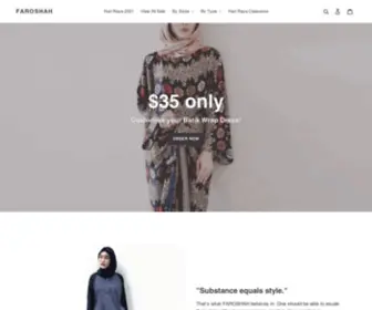 Faroshah.com(Singapore's Quality and Affordable Modest Wear) Screenshot