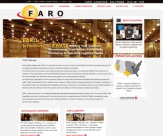 Farousa.com(FARO Logistics serves the U.S. with third) Screenshot