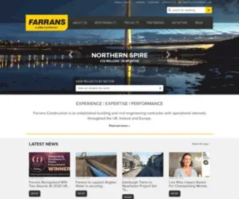 Farrans.com(Building and Civil Engineering Contractor) Screenshot