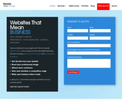 Farrellywebdesign.com.au(Professional Web Design for North Queensland Businesses) Screenshot