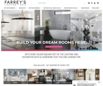 Farreys.com(Farrey's Lighting & Bath) Screenshot