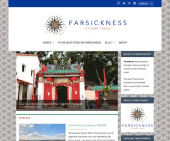 Farsickness.com(Farsickness explores place through creative writing) Screenshot