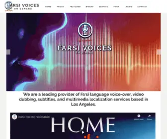 Farsivoicesondemand.com(Home of Persian Farsi Voice Over in Los Angeles) Screenshot