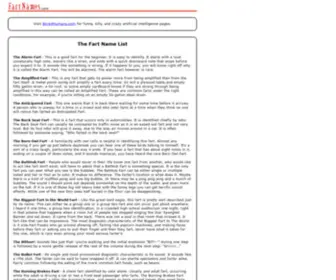 Fartnames.com(The Fart List) Screenshot