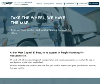 Farwestcaptransportation.com(Far West Capital) Screenshot