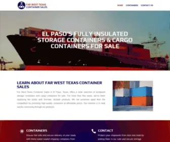 Farwesttexascontainers.com(Far West Texas Container Sales in El Paso) Screenshot