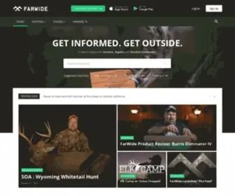 Farwide.com(Hunting, Fishing and Outdoor Information) Screenshot