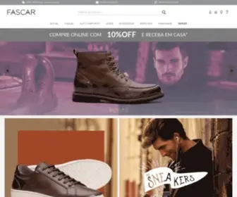 Fascar.com.br(Calçados e Acessórios Masculinos em Couro) Screenshot