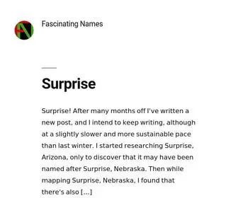 Fascinatingnames.com(Fascinating Names) Screenshot