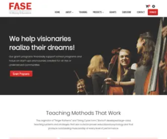 Fase.org(Foundation For The Advancement Of String Education) Screenshot