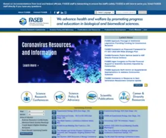 Faseb.org(Faseb is a federation of scientific societies that advances health and well) Screenshot