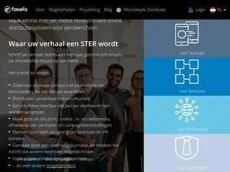 Faselis.com(Online distributiesysteem voor persberichten) Screenshot