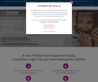 Fasenra.com(Severe Eosinophilic Asthma Treatment) Screenshot