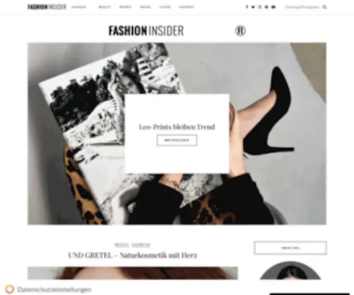 Fashion-Insider.de(Fashion Insider Mode Magazin) Screenshot