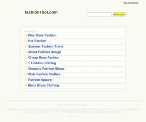 Fashion1Hot.com(Enzymes) Screenshot