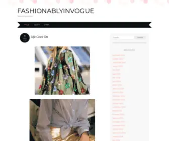 Fashionablyinvogue.com(I like pretty pictures) Screenshot