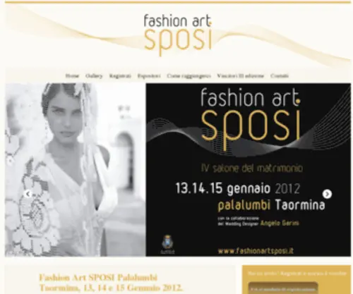 Fashionartsposi.it(Fashion Art Sposi Taormina Palalumbi FIERE PER GLI SPOSI in SICILIA) Screenshot