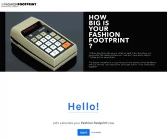 Fashionfootprint.org(Fashion Footprint Calculator) Screenshot