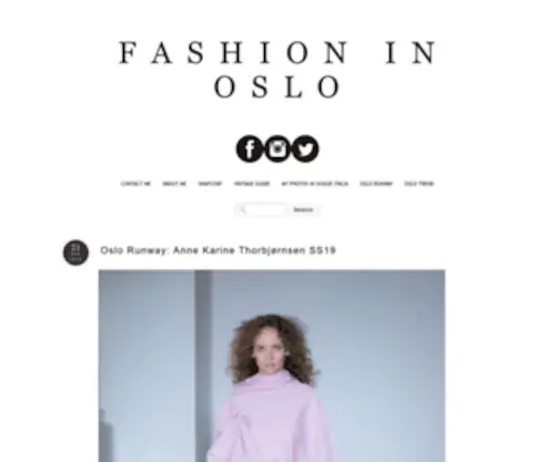 Fashionistainoslo.com(FASHION IN OSLO) Screenshot