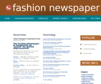 Fashionnewspaper.com(Fashion) Screenshot