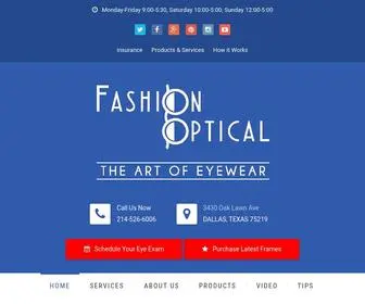 Fashionopticaldallas.com(Dallas best source for designer eyewear and designer sunglasses) Screenshot