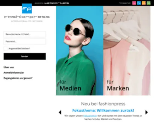 Fashionpress.de(Kostenloses Pressematerial für Journalisten & Blog) Screenshot