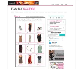 Fashionscopes.com(Fashion Horoscopes with Zodiac Style) Screenshot