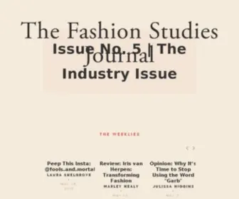 Fashionstudiesjournal.org(The Fashion Studies Journal) Screenshot