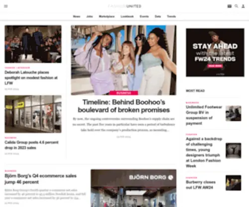 Fashionunited.co.uk(Fashion news and fashion jobs) Screenshot