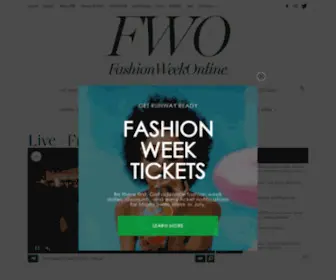 Fashionweekonline.com(Fashion Week Online®) Screenshot