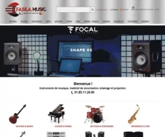 Fasilamusic.com(Bienvenue ! vente en ligne d'instruments de musique) Screenshot