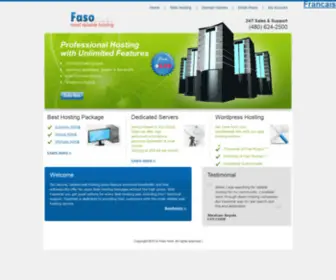 Fasohost.com(Secure and professional web hosting & domain registrations) Screenshot