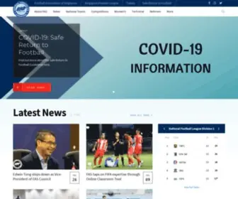 Fas.org.sg(Singapore's official home for all things football) Screenshot