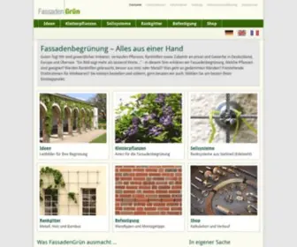 Fassadengruen.de(Fassadenbegrünung mit und ohne Rankhilfen) Screenshot